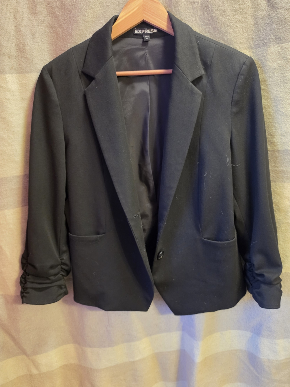 Express Black Women's Jacket with Logo Label